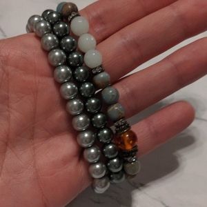 Beaded bracelets set of 3